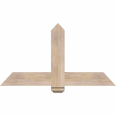 Ekena Millwork Eugene Smooth Timber Gable Bracket, Douglas Fir, 48"W x 26"H x 3 1/2"D x 5 1/2"F, 13/12 Pitch GBW048X26X0406EUG00SDF